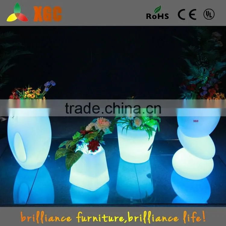 Outdoor illuminated big flower pot for park new