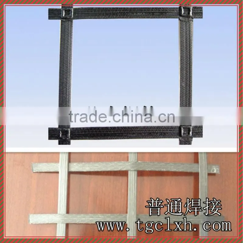 Biaxial steel-plastic compound geogrid