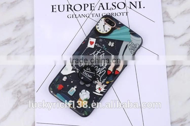 2017 new customized TPU black bottom phone case for iPhone 6G/7G
