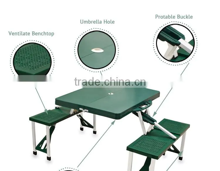 SMALL PASTIC FOLDING FOLDABLE CAMPING AND PICNIC TABLE AND CHAIRS SET IN CHINA