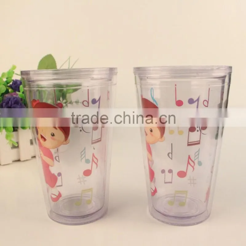 drinkware gift acrylic cup with insert 16 oz for promotional