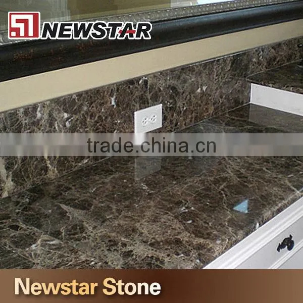 Newstar polished precut dark emperador countertop marble countertop