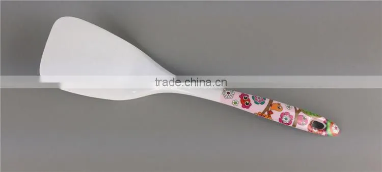 Melamine fancy custom design min hard plastic spatula with decal