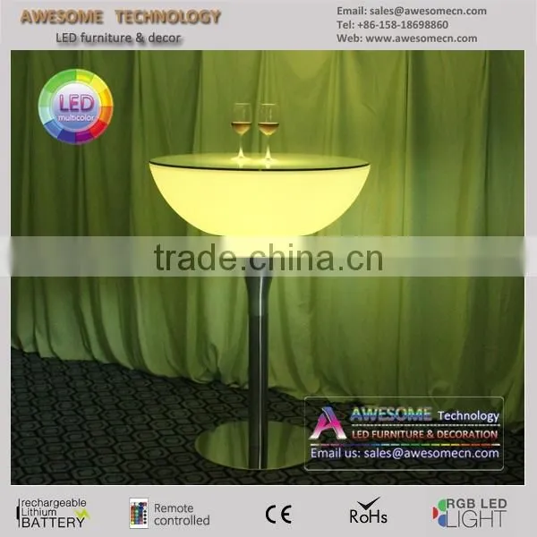 Europe moree glow led round bar table (TP115)
