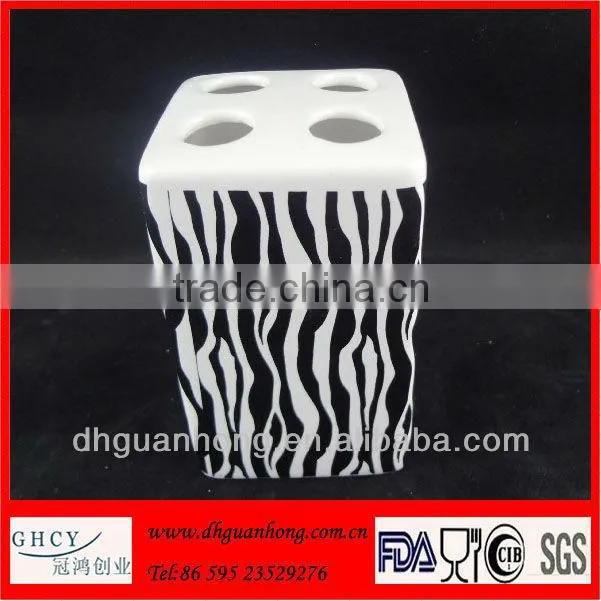 Square Ceramic Toothbrush Holder