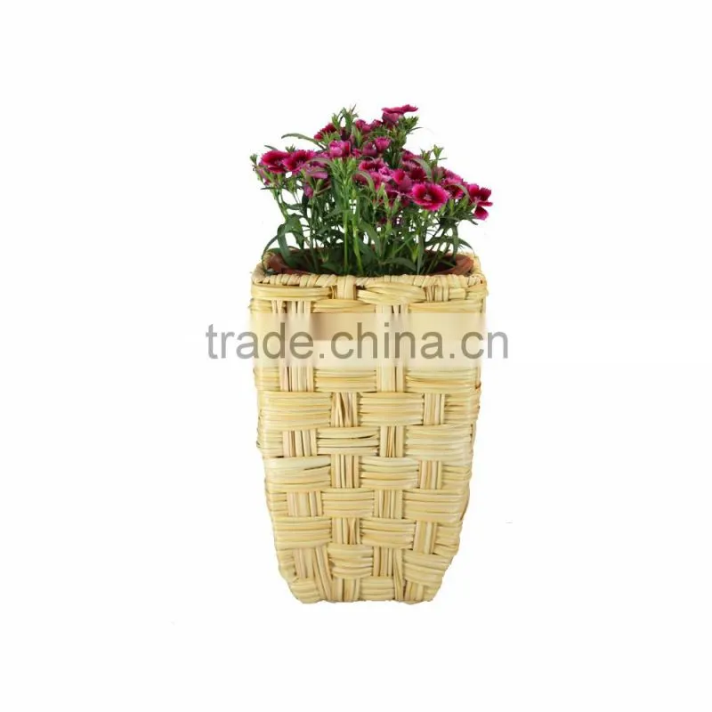 PE Rattan Garden Flower Boxes Planters with Plastic Liner for Planting