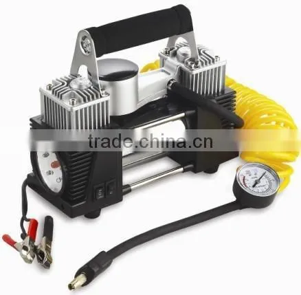 2 Cylinder Automatic Truck Tire Inflation Tyre Inflator Portabe DC 12v Mini Car Air Compressor