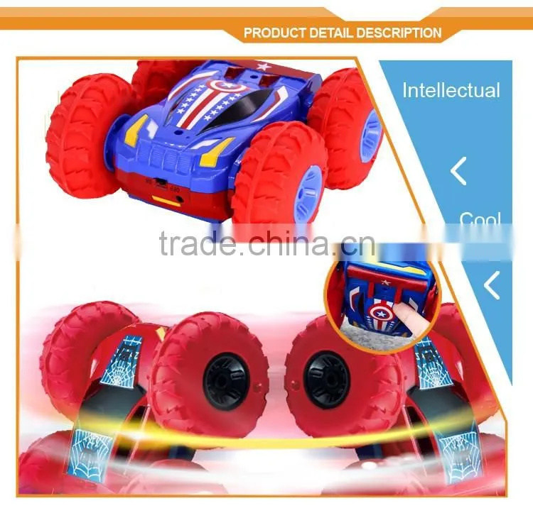 Roll Over Cars Remote Control Stable RC Car Jumping Tumbling 4WD Electric Toy Bounce Car with Tire Inflator Elektric Car