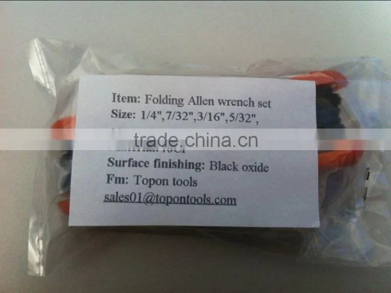 Hand tool double blister pack Black oxide finish carbon steel material Folding Torx Key Wrench Set