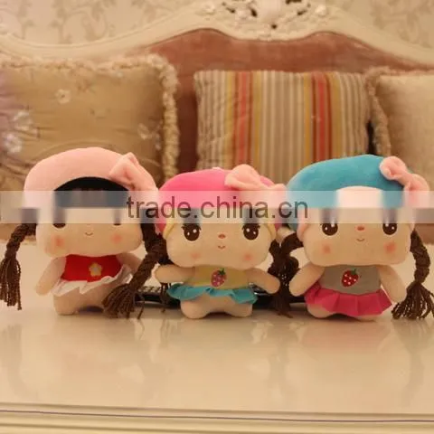 cartoon item 18cm plush funny plush baby doll with EN71