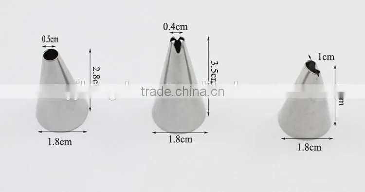 24pcs/set 430 s/s different shape cake decorating tips