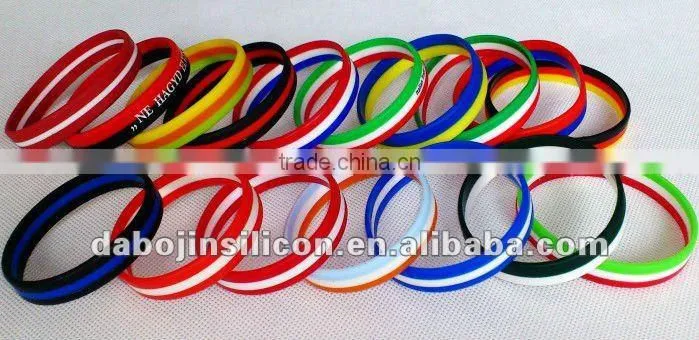 Ecuador country flag silicone fashion wristbands