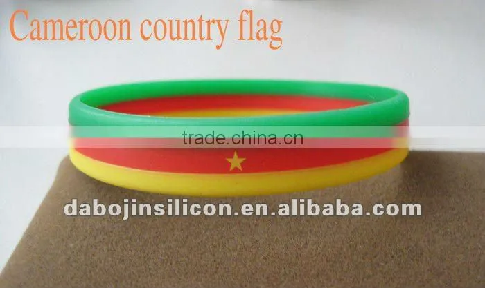 Ecuador country flag silicone fashion wristbands
