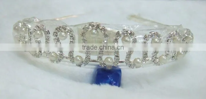 2017 fashion rhinestone silver bridal crown jeweled hair products