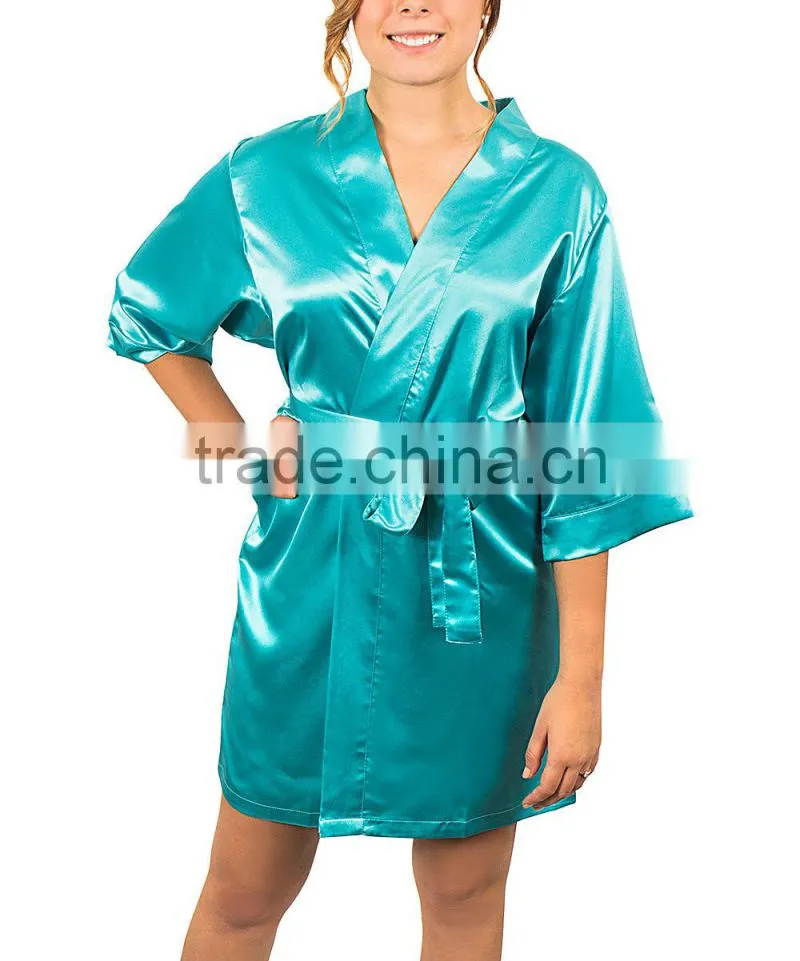 Customized Temptation Sexy Luxurious Robes Satin Silk Dreen Kimono Sleepwear Fashion Robe For Wedding Dress Honeymoon