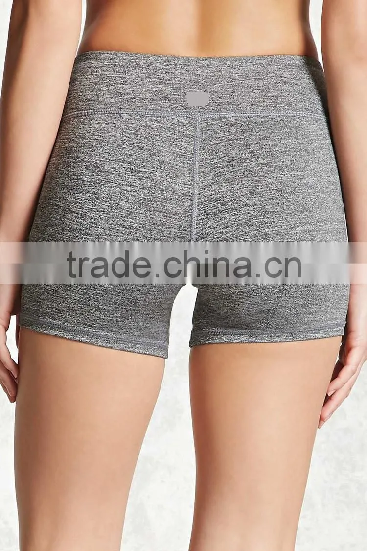 Cotton Shorts Women Elasticized Waist Active Marled Board Shorts Fabric Bicycle Work Shorts
