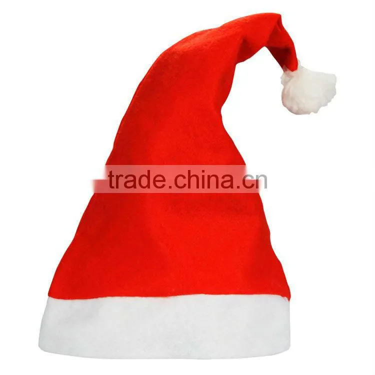 Christmas hats in stock wholesale cheap plush christmas hat