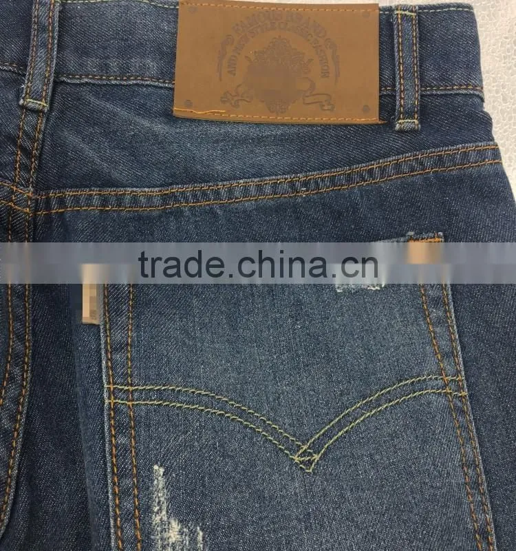 Men new fashion stock ripped straight fancy jeans