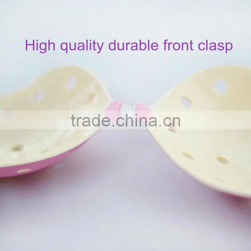Super thin breathable adhesive seamless concealling bra