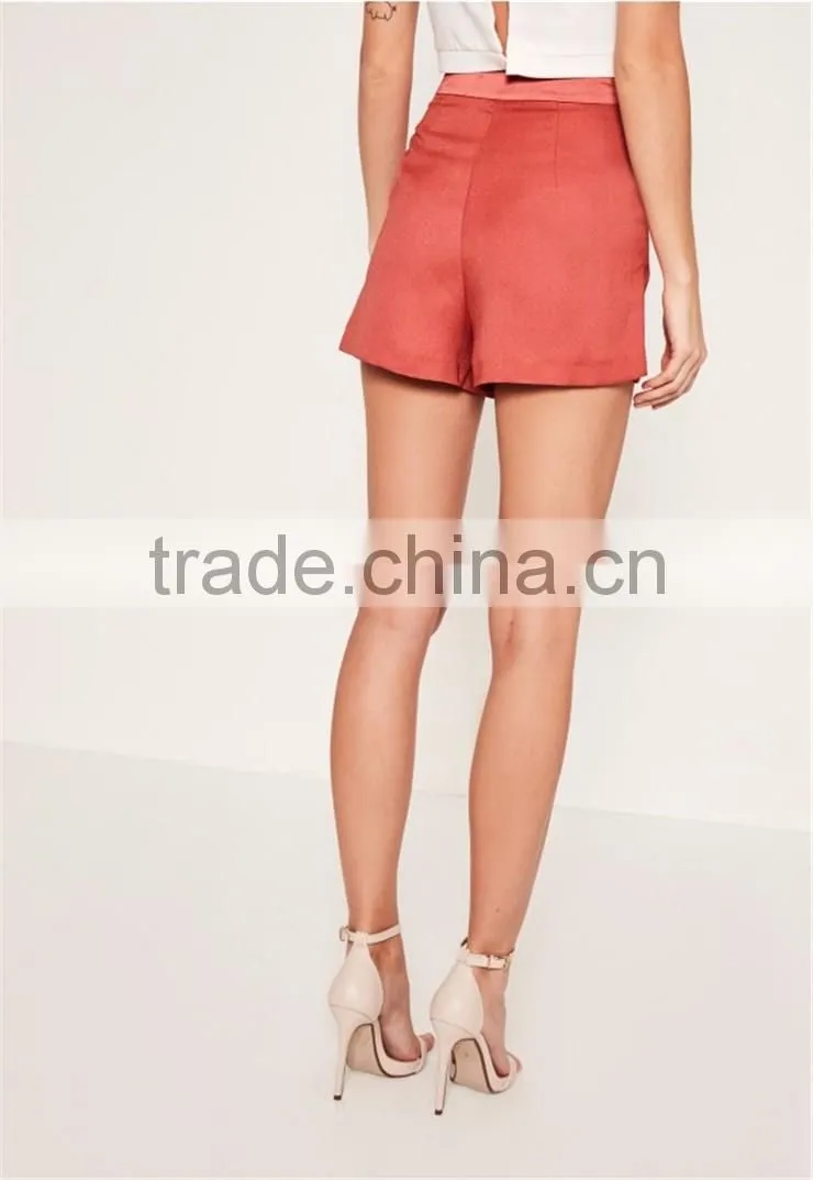 New Arrival Women Wid Leg Satin High Waisted Shorts Satin Boxer Shorts