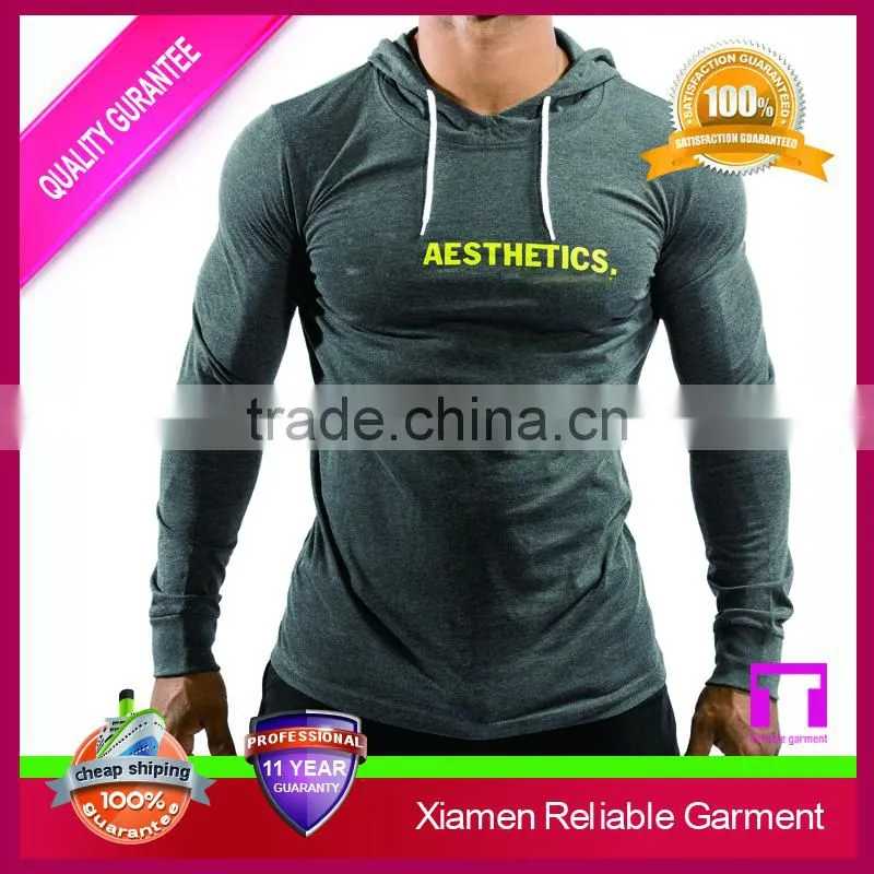 2016 new hip hop hoodies and dry fit male gym fitness sports clothing manufactuer