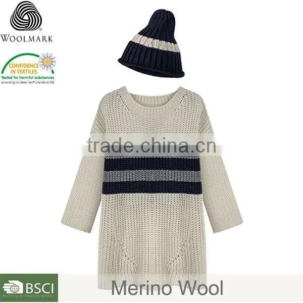 Women sweater dress OEM, 100% cotton knit sweater woman