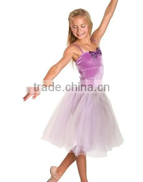 Sexy girl Ballet Performance Stage Costumes Dress with velvet long tutu