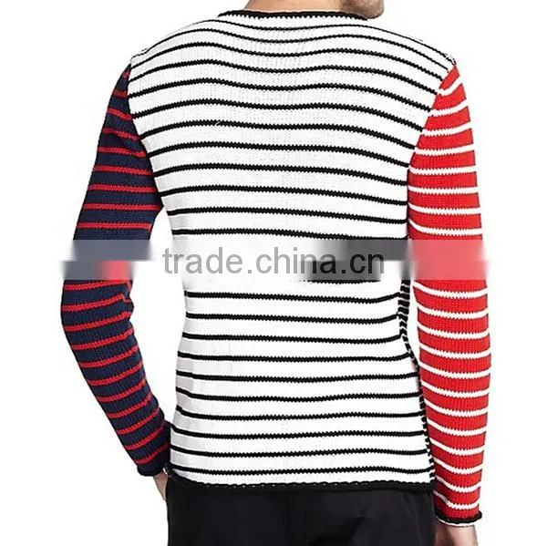 men's latest colorful design cotton sweater