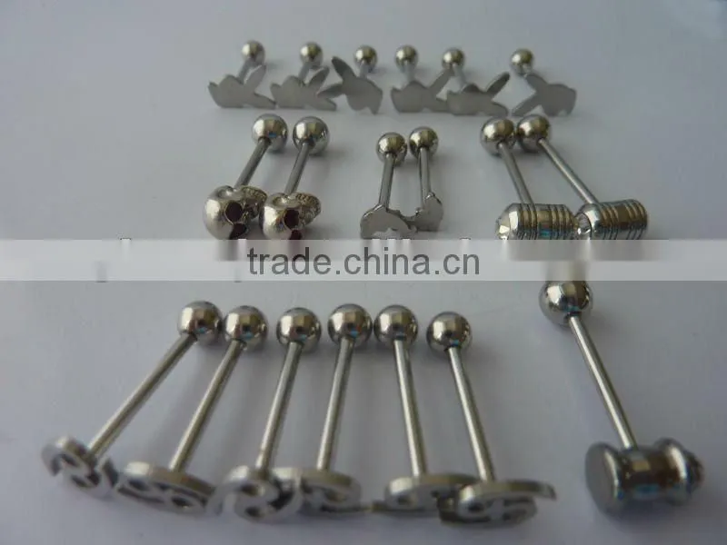316l Stainless Steel Bizarre Tongue Ring