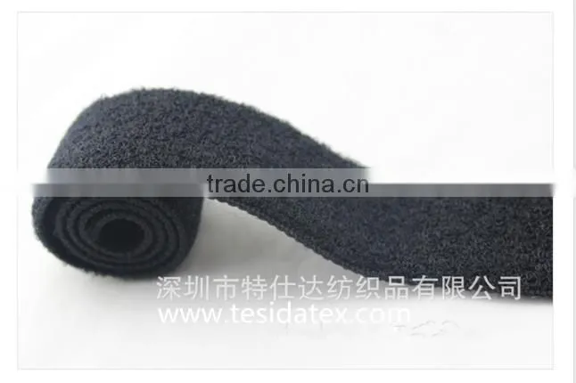 Elastic loop tape belt adjustable strap with buckle