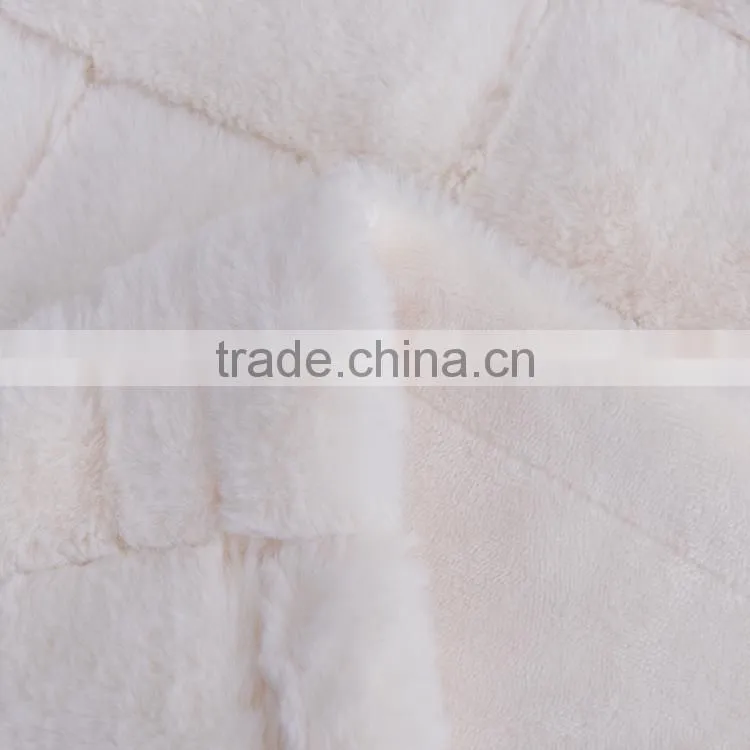 fashion pattern fake fur throw flannel faux fur blankets