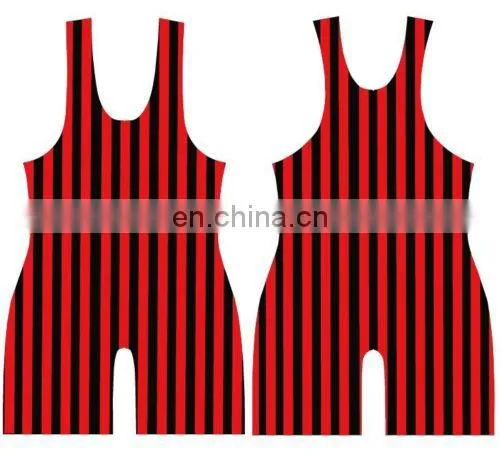 Striped sublimation blank wrestling singlets 5xl