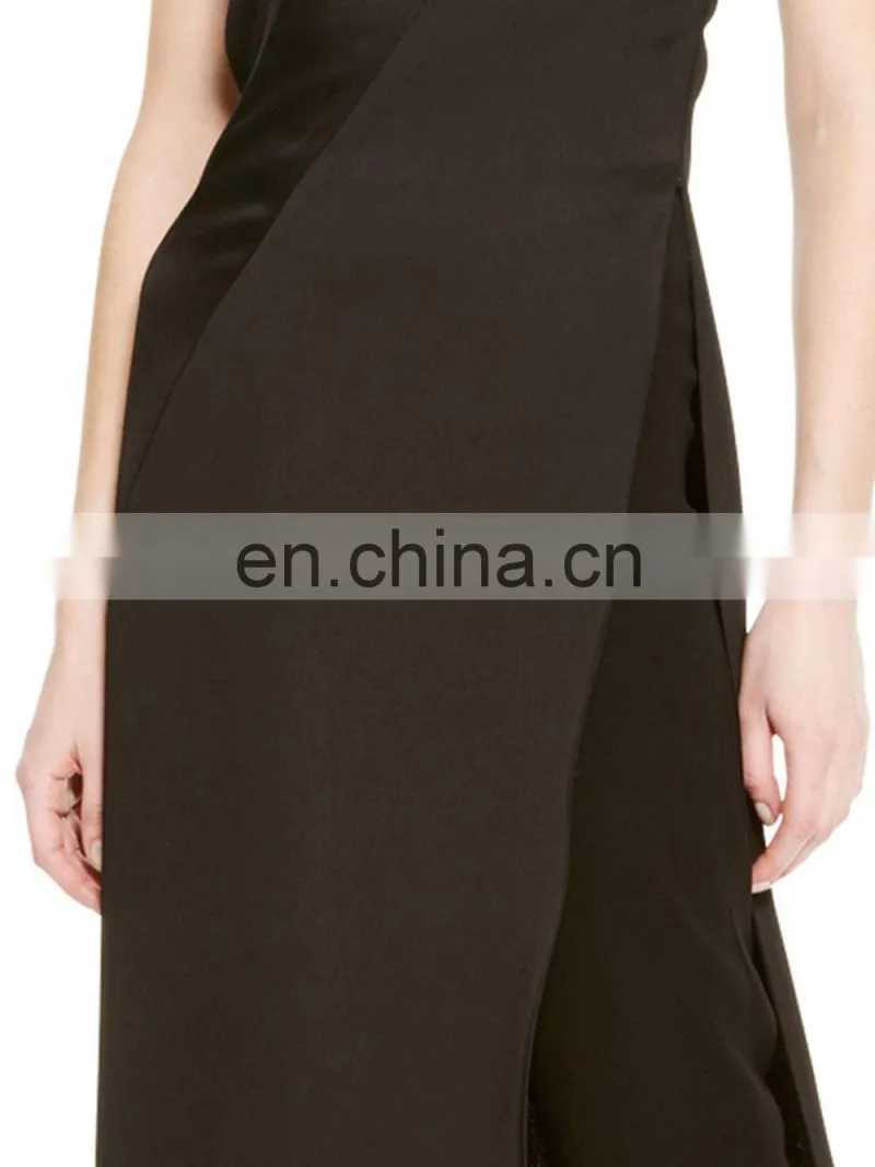 2016 New Summer Italian High Quality Backless Black Long Elgant Mermaid Evening Dresses NT6640