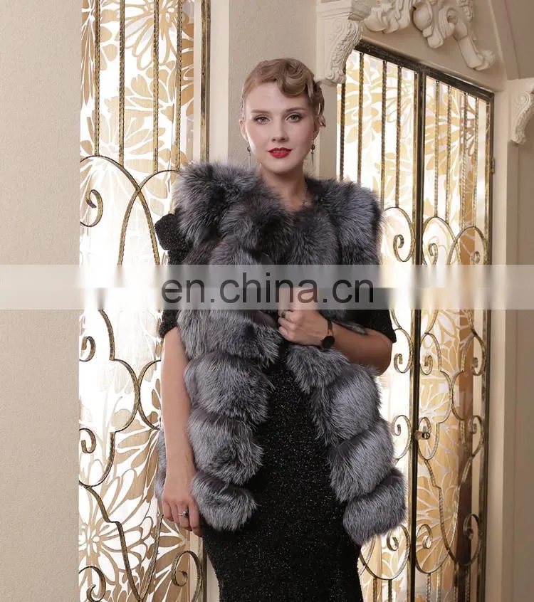 2015 New Design China Wholesale Fox Fur Vest Womens Real Fur Vest