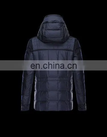 men wool padded jacket with detachable hood