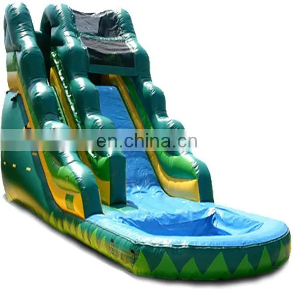 Customized inflatable water slide with pool for summer amusement park