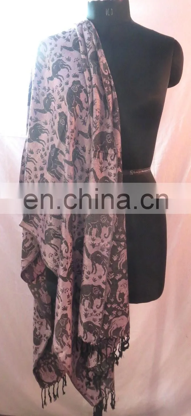 Cashmiri Pashmina Girls Neck Wrap Women Wear Hijab Scarf Girls Dupatta Shawl Wholesale Stole Scarves Designer Floral Print Scarf