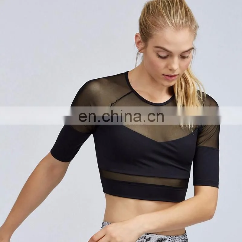 2016 short sleeves custom see-through women rash guard