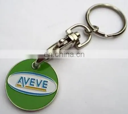union Jack trolley token key chain