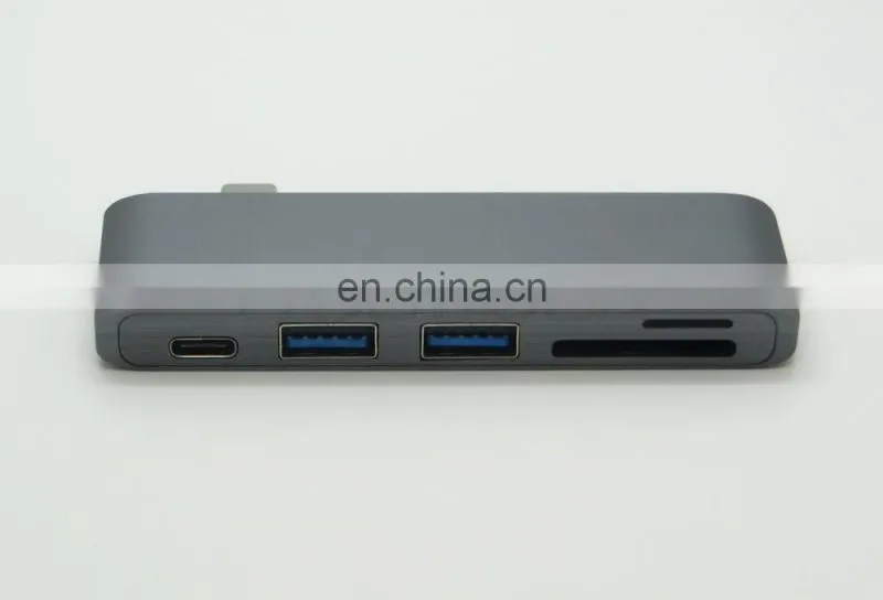 5 in 1 Type-C Hub USB 3.0 Combo Hub with USB-C Charging & Card Reader for MacBook