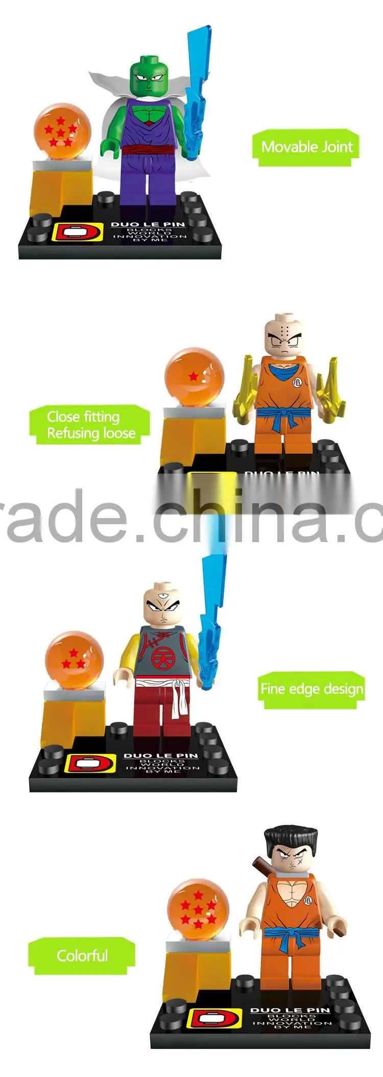 Manufactory minifigures plastic building block toys from China
