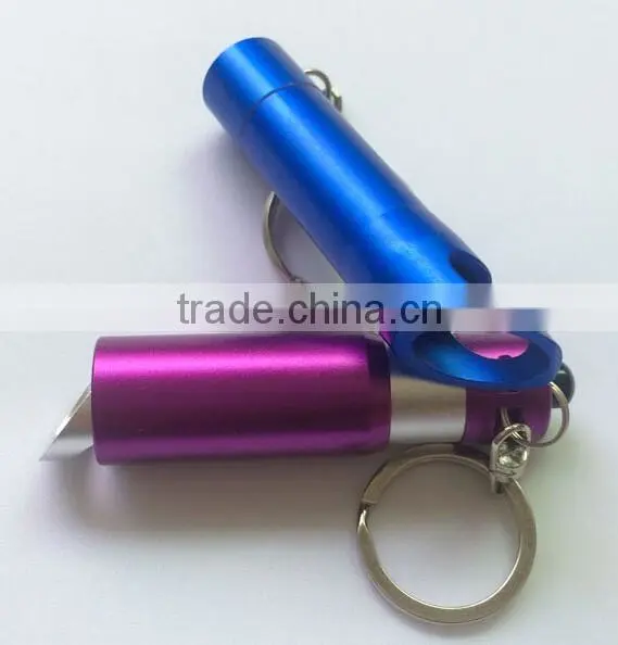 Aluminum waterproof gift mini keychain light bottle opener