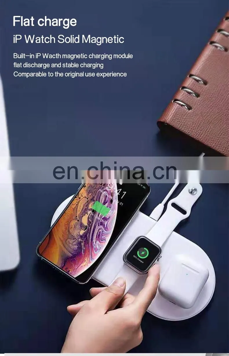 Phone Charger Wireless New 2019 Product Wholesale Battery Charger Mobile Phones For Iphone/Watch/Earphone Charger 3 In 1