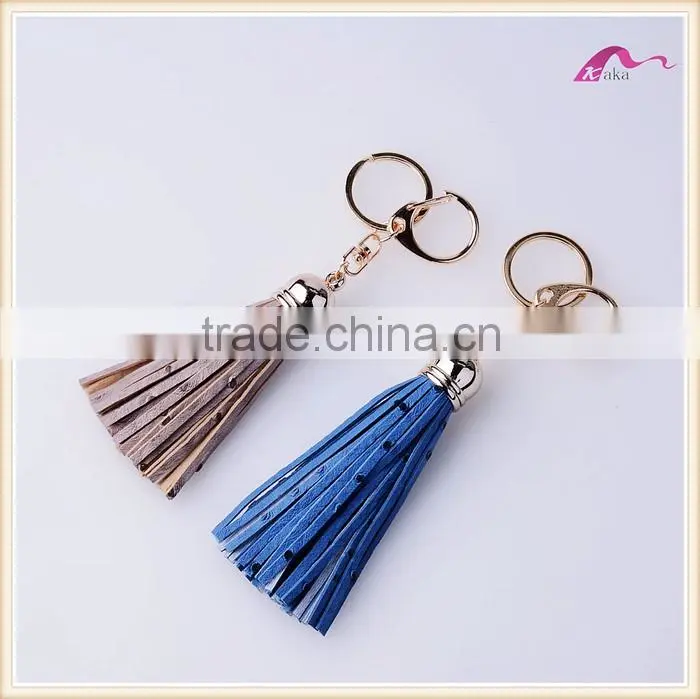 Promotional Custom Leather Tassel Keychain Manufacturers In China