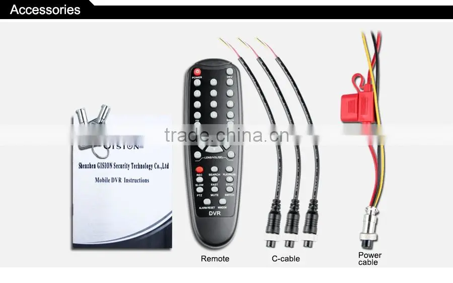 720p 4ch vehicle blackbox dvr g-sensor i/o cycle recording automotive recorder mobile dvt h 264