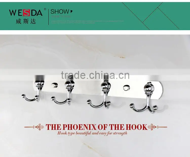WESDA 2014 modern design bathroom stainless steel clothes hook