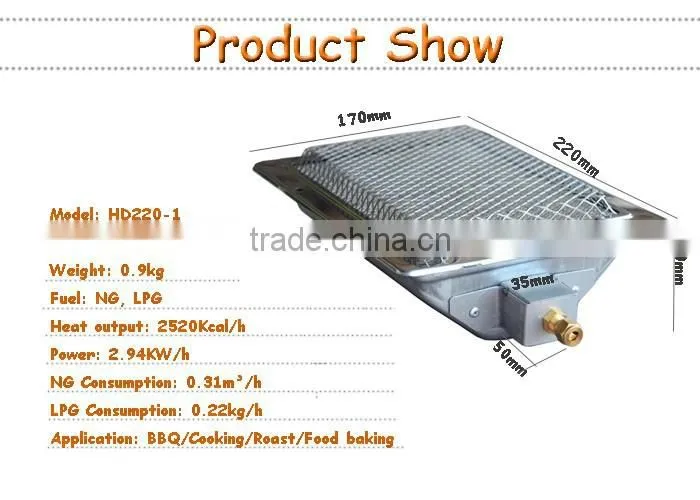 Grill ceramic infrared gas burner parts for bbq