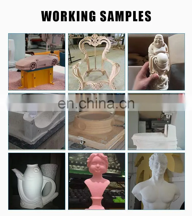Wood Mould and Carving Woodworking CNC Router Machine 5 Axis 360 Degree Swing Wood Milling Machine