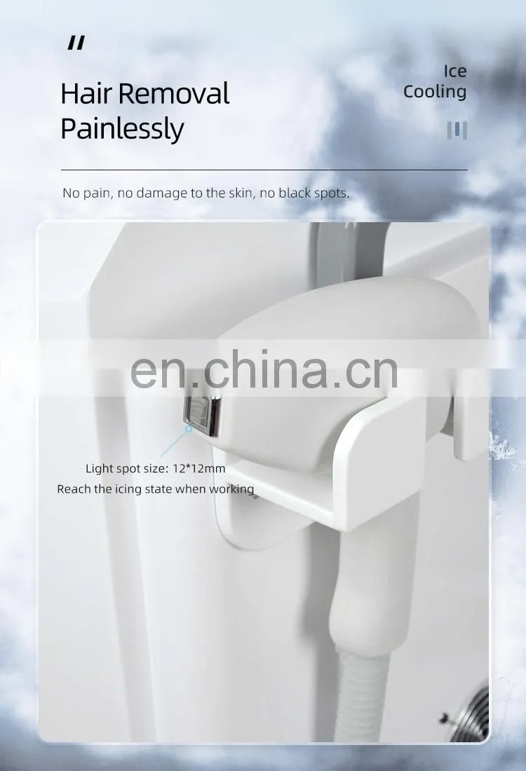 Triple 3 wavelength diode laser diodo lazer ice platinum hair removal 808nm depilacion titanium machine 2021 price