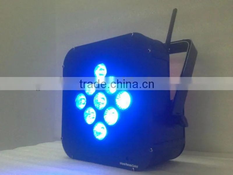 american dj led par lights with wieless battery 9pcs*10w rgbw battery christmas lights